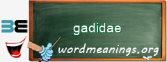 WordMeaning blackboard for gadidae